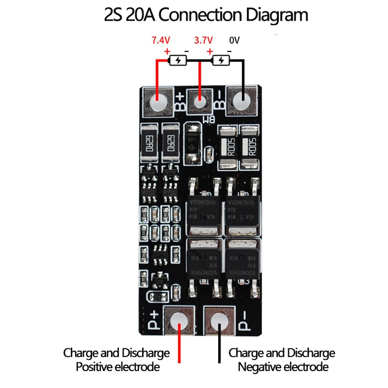 2S 15A 20A 8,4 в 18650 Защитная плата литиевой батареи с балансировочным контуром эквалайзера модуль для 2S Аксессуары для аккумуляторных батарей