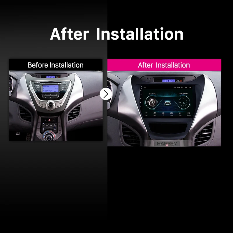 Clearance Harfey 9" GPS Navi Stereo Steering Wheel Control Car Android 8.1 Autoradio For Hyundai Elantra 2011 2012 2013 With Music USB AUX 4