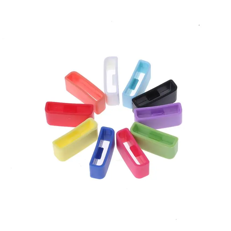 

New 10PCS Fastener Secure Ring Loop Silicone Watchband Clasp Keeper Bracelet Replacement Accessories for Fitbit Charge HR