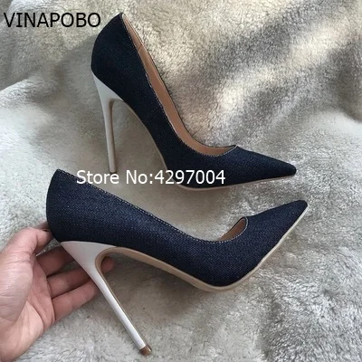 blue jean pumps