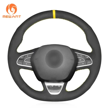 MEWANT Black Synthetic Suede Car Steering Wheel Cover for Renault Kadjar 2015-2019 Renault Samsung QM6 2016-2019 MEWANT Black Synthetic Suede Car Steering Wheel Cover for Renault Kadjar 2015-2019 Renault Samsung QM6 2016-2019
