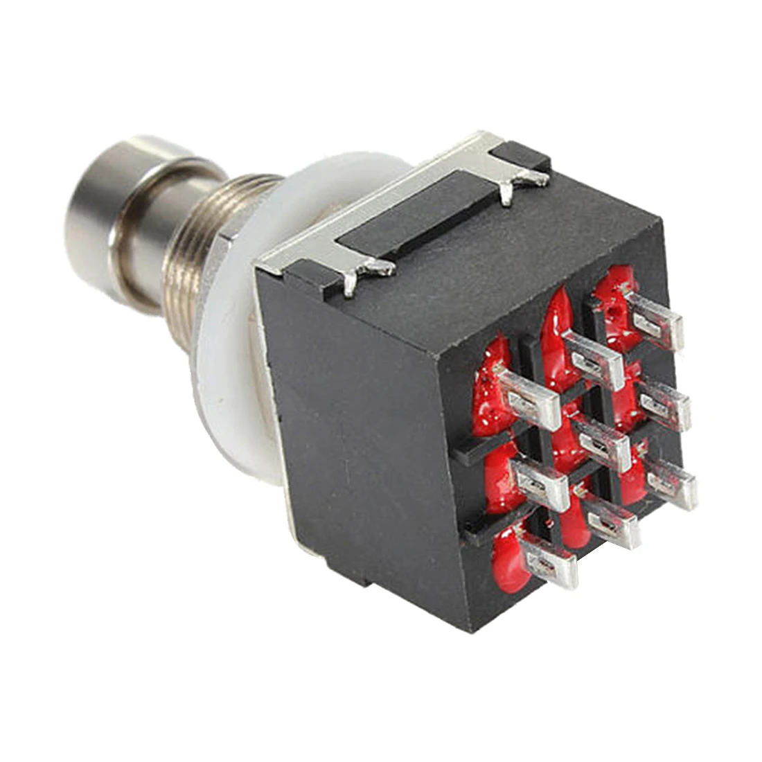 50 x 3PDT 9 pin Guitar Effects Stomp Switch Pedal Box Foot Metal True