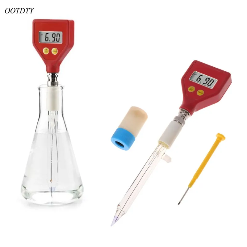 

OOTDTY PH-98108 pH Meter Sharp glass Electrode for Water Food Cheese Milk Soil pH Test