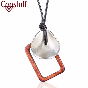 

Women Wooden Jewelry Vintage necklaces & pendants Vintage Wholesale Long Women Necklace relogio choker colar collar collares New