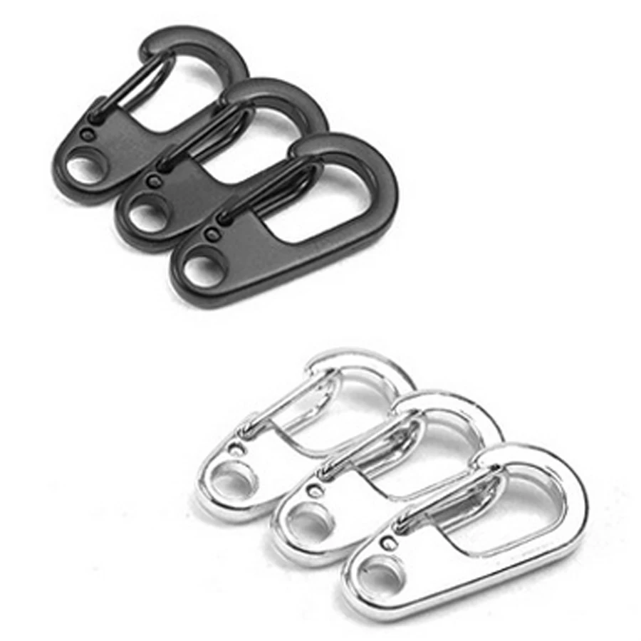 

10pcs outdoor Camping Mini spring buckle EDC Alloy Carabiner Snap Clip Hook Keychain Keyring Hiking Climbing Portable Tool J075