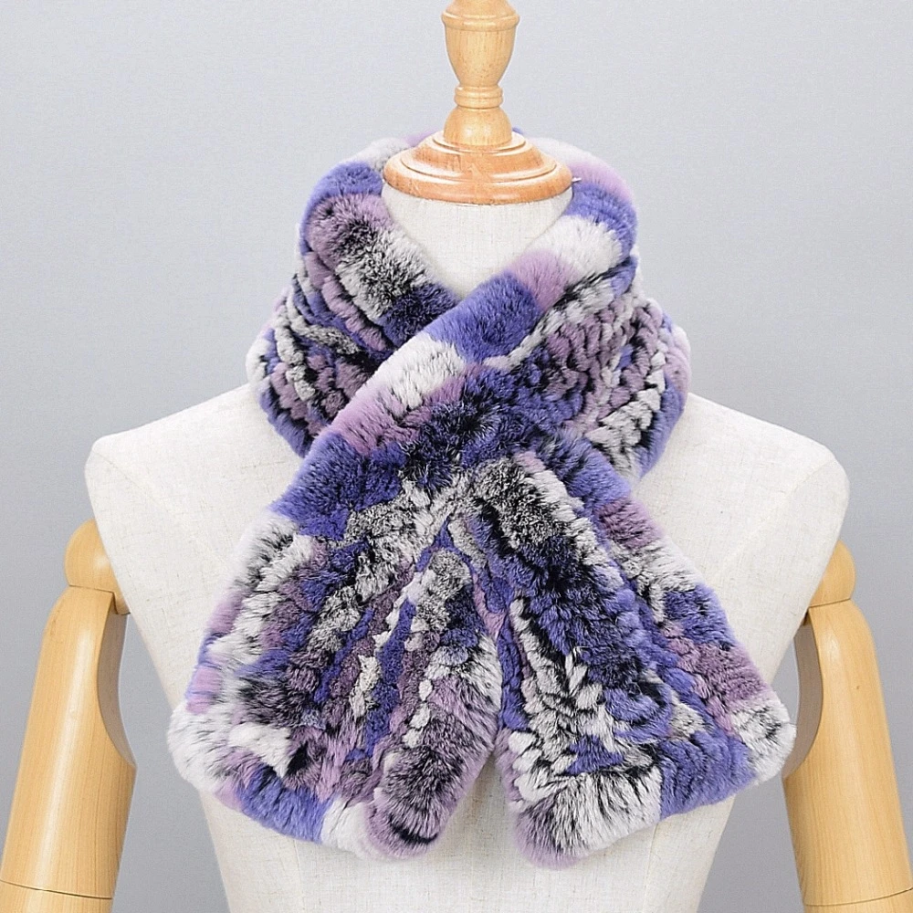 Bufanda de pelo de conejo bufandas femeninas Rex conejo piel cuello de auténtica anillo Multi color 2017 ruso invierno bufanda señoras|scarf ladies|female scarvesrabbit hair scarf - AliExpress