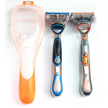 

1 PC Portable Blue Travel Portable Men's Razor Blades Holder Box Shaver Holder Box Case High Quality Female Shaving Machine