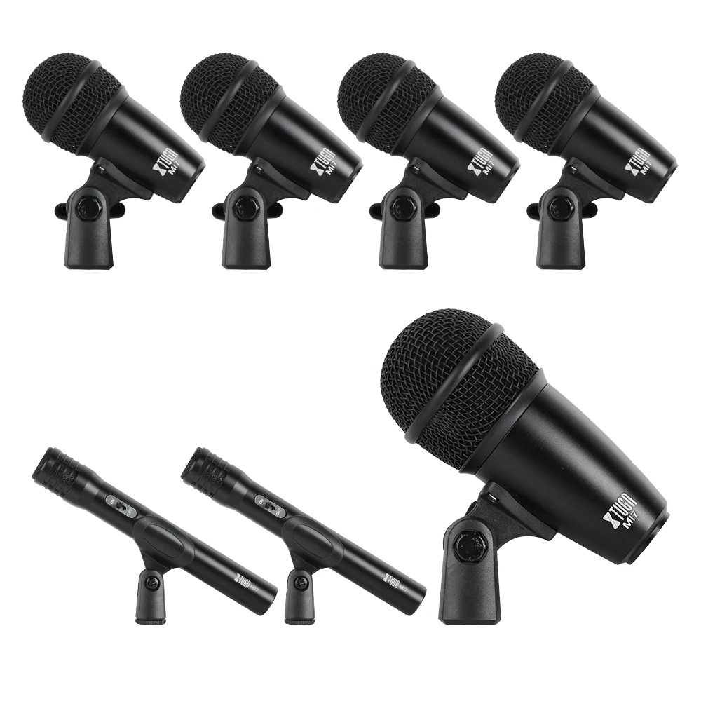 XTUGA MI7 7-Piece Wired Dynamic Drum Mic Kit 
