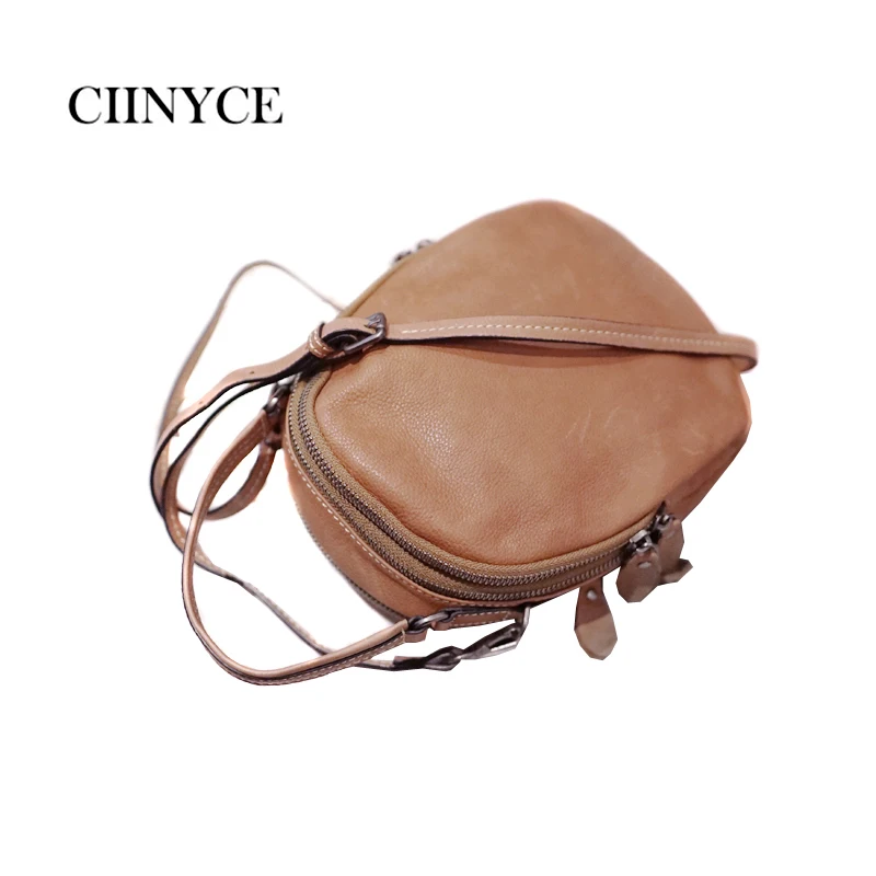 

Genuine Leather Women Bucket Messenger Cow Real Leather Shoulder Tote Bags Soft for Ladies Handbag Bolsa Feminina Small Purse