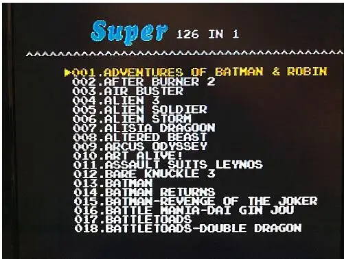 Картридж для видеоигр sega md игровой картридж 126 с чипом mega drive 16 битная ТВ игровая