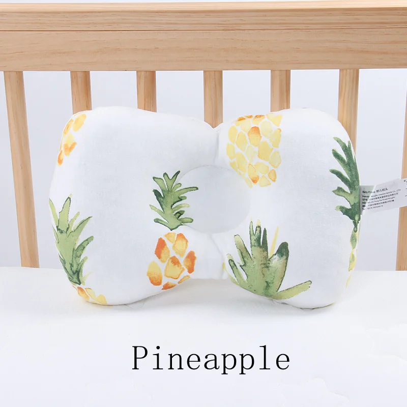Muslinlife/детская подушка для поддержки головы, Детская Хлопковая подушка для шеи, мягкая подушка для малышей, детская подушка для защиты от плоской головы, Прямая поставка - Цвет: Pineapple