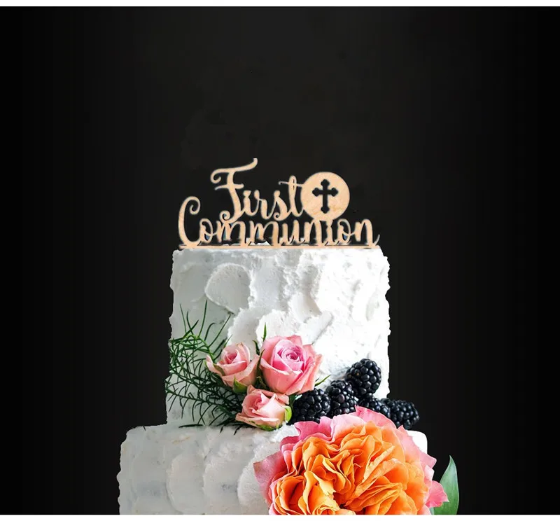 

Catholic Cake Toppers Selection, Baptism Christening Decorations, "A Child of God", "God Bless", "First Communion"
