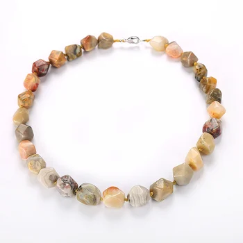 

Colorful Jade Necklace Reiki Jewelry Women Natural Healing Crystal Chakra Classic Original Stone Power Beads Male Choker Charms