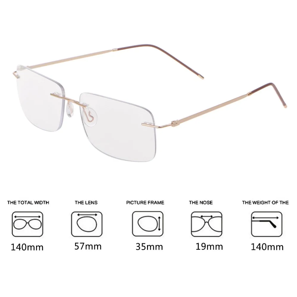 

Ultra-light Progressive Multifocal Presbyopia Intelligent Reading Glasses Unisex Rimless For Men Women 2019