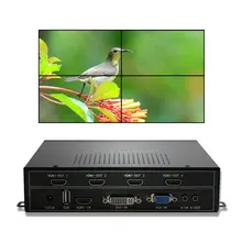 ESZYM Video nástěnný ovladač Podpora 2x2 video stěnových procesorů HDMI vstupy DVI VGA USB pro 4 TV spojování