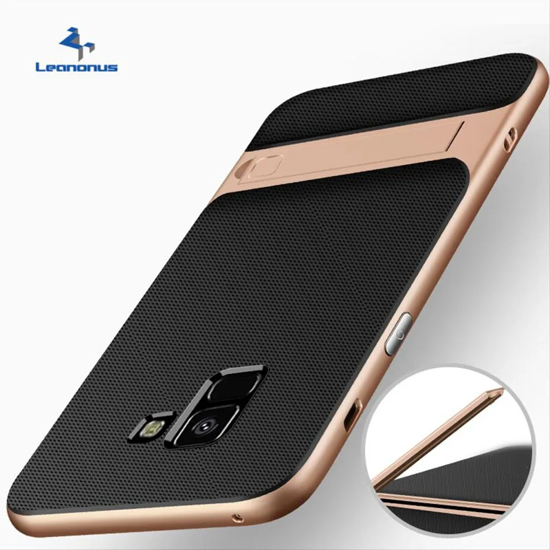 Гибридный чехол-бампер из поликарбоната для Samsung A8 2018 Plus задняя крышка