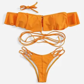 

Mulicolor Super Beauti Women Print Push-Up Padded Bra Beach Bikini Set Swimsuit Beachwear Swimwear 20