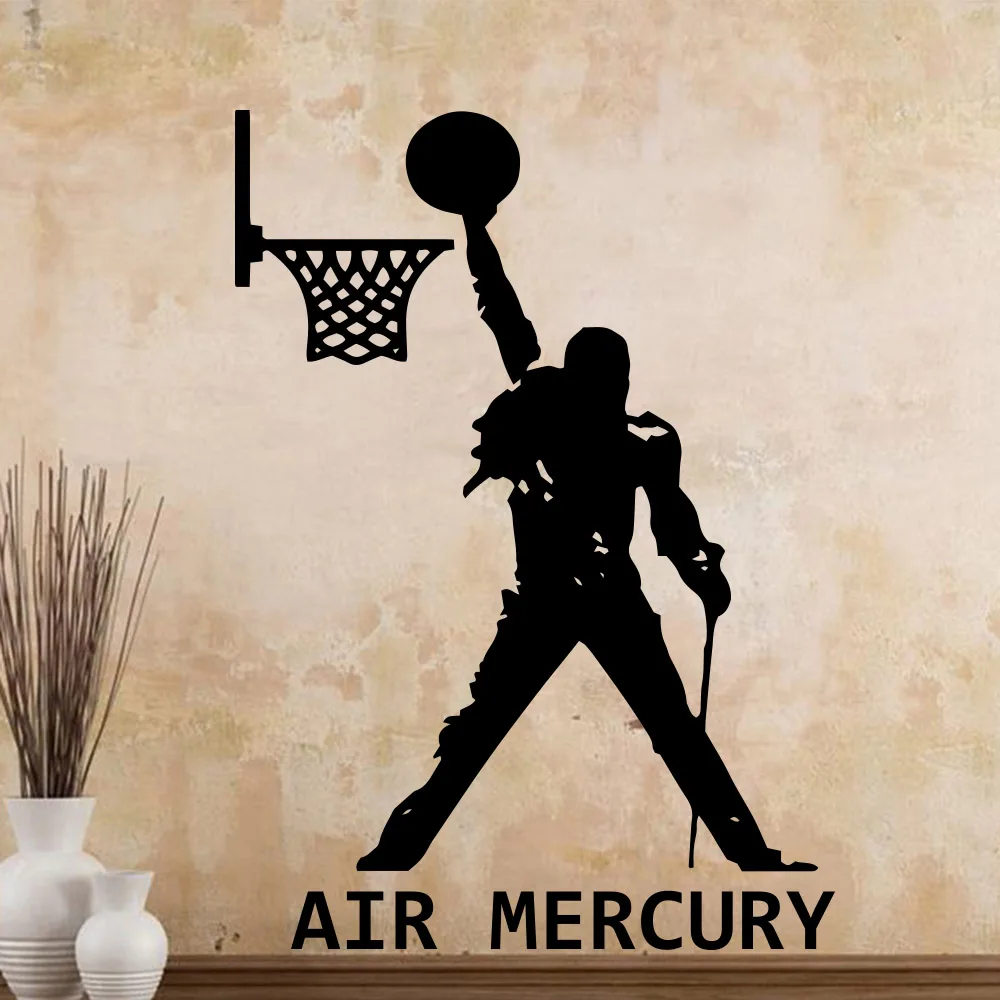 

New Design Air Mercury Freddie Mercury Queen Band We Will Rock You Vinyl Wall Sticker For Bar Club Decoration Room Decor Decals