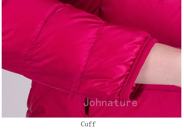 Johnature женский пуховик с капюшоном пальто осень зима размера плюс 12 цветов карманы молния Тонкий теплый пуховик
