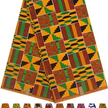 6 ярдов хлопок африканская восковая печать ткань, батик Анкара ткань для Пэчворк африканская настоящая восковая печать Африканская Хлопковая ткань HH-A4