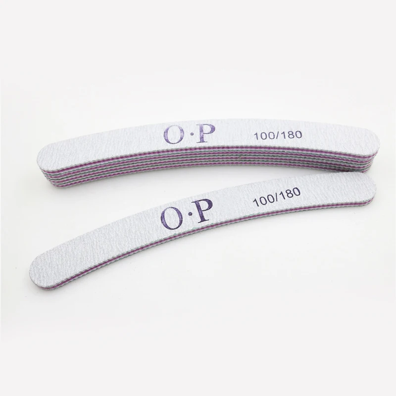 

2 Pcs Nail File 100/180 Sanding Buffer Block Pedicure Manicure Buffing Polish Beauty Tools Banana Nail Art CareTools Wholesale