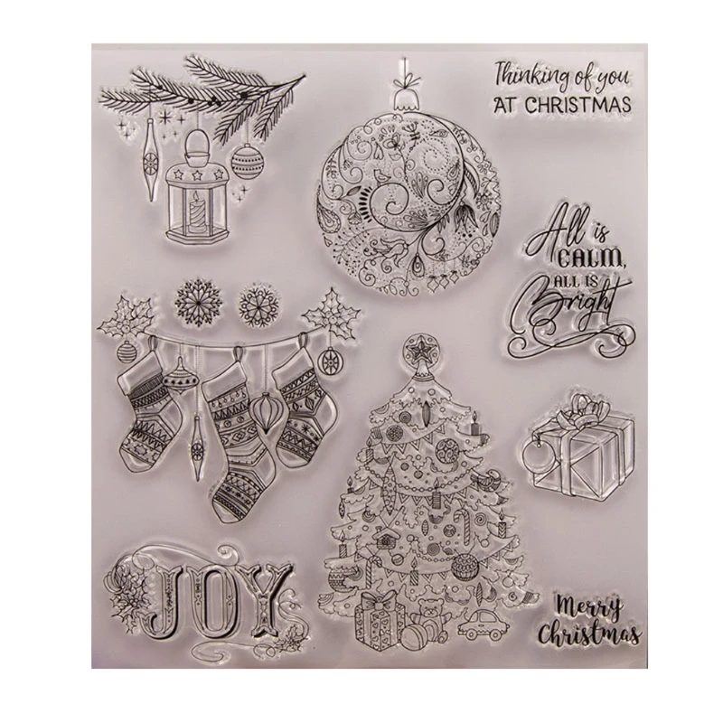 

Christmas Gift Clear Stamp Cling Seal DIY Scrapbook Embossing Album Decor Craft
