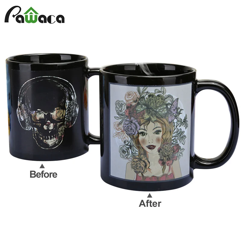 Heat Sensitive Ceramic Color Changing Milk Tea Coffee Mugs