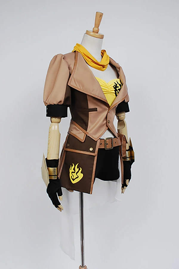 Yang Xiao Long Cosplay Costume - Yellow Trailer Short Sleeve Halloween Uniform - Plus Size Full Set image 4