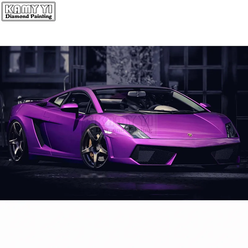 

Full Square Round Drill 5D DIY Diamond Painting Lamborghini cross stitch crystal round diamond LK1