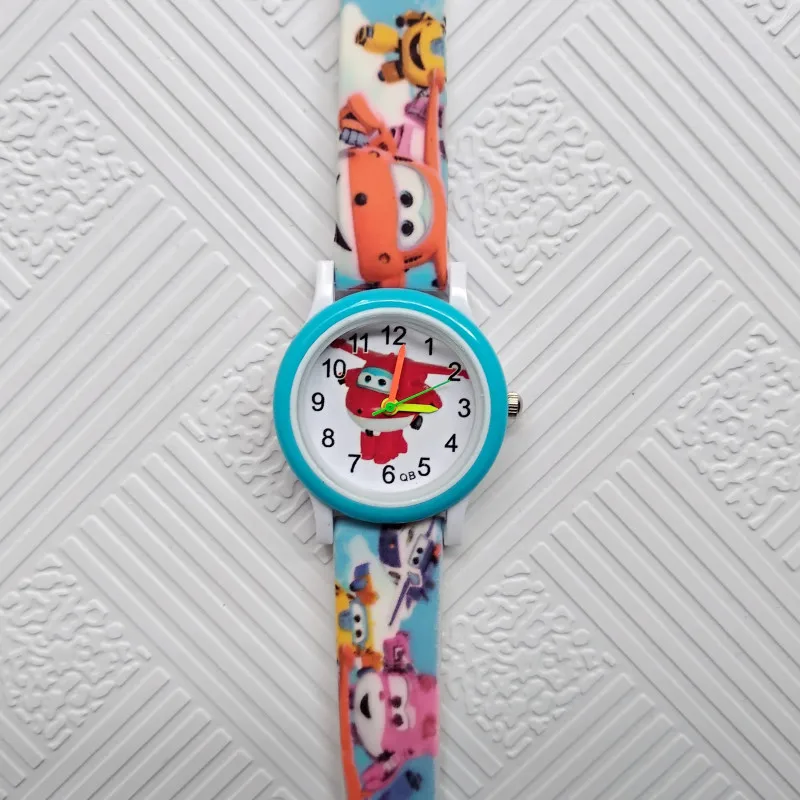 Высококачественные детские часы с печатным ремешком, Детские Водонепроницаемые Часы для мальчиков и девочек, рождественские подарочные часы - Цвет: Sky blue