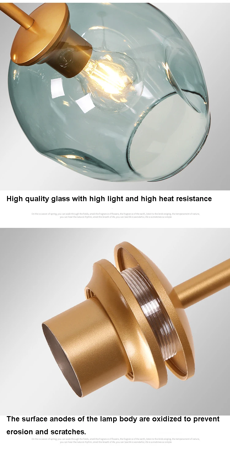 Современный стеклянный подвесной светильник в скандинавском стиле для столовой, кухонный светильник, дизайнерские подвесные лампы, подвесной светильник