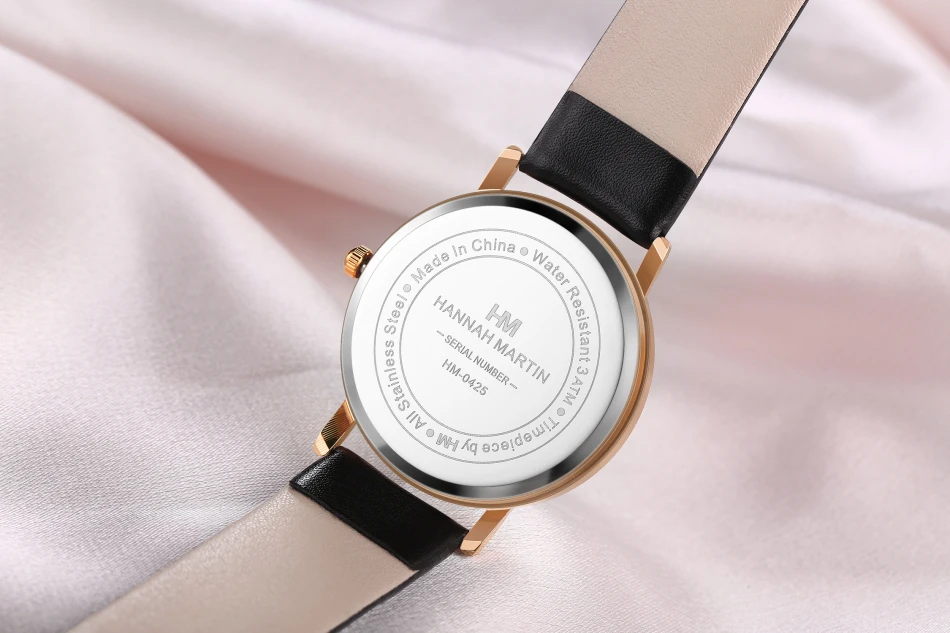 Hannah Martin роскошные часы из розового золота женские модные кожаные повседневные спортивные часы женские кварцевые часы reloj mujer kol saati