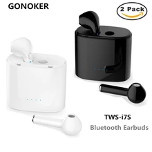 2 Pacote de Fones de Ouvido Bluetooth, Mini fone de Ouvido Sem Fio Fones De Ouvido Fone de Ouvido com Microfone E Caixa de Carga para o iphone 5/5S/6/6 S/7/8 Samsung