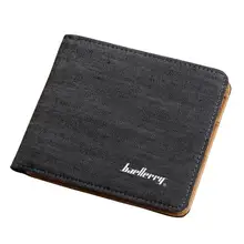 Hot Sale Fashion Men Wallets Quality Soft Linen Design Wallet Casual Short Style 3 Colors Credit