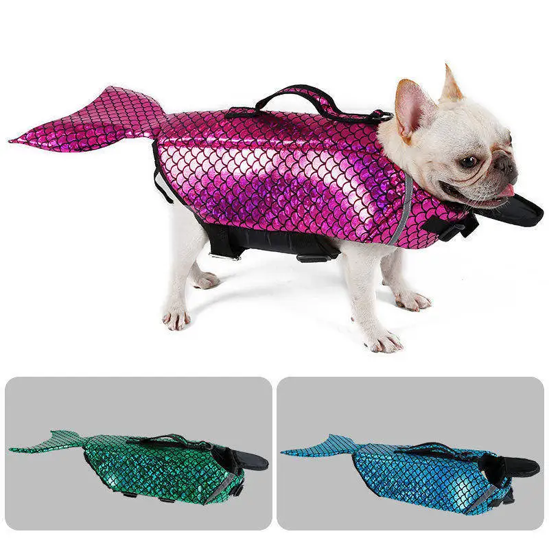 DogLemi Pet Лето спасательный жилет куртка безопасный купальник собака training одежда играть воды Русалка акула костюмы для товары собак интимные аксессуары