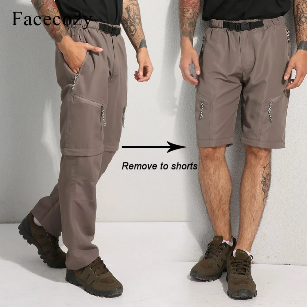 Facecozy мужские весенние и летние походные брюки для походов быстросохнущие треккинговые рыболовные шорты съемные дышащие брюки для активного отдыха