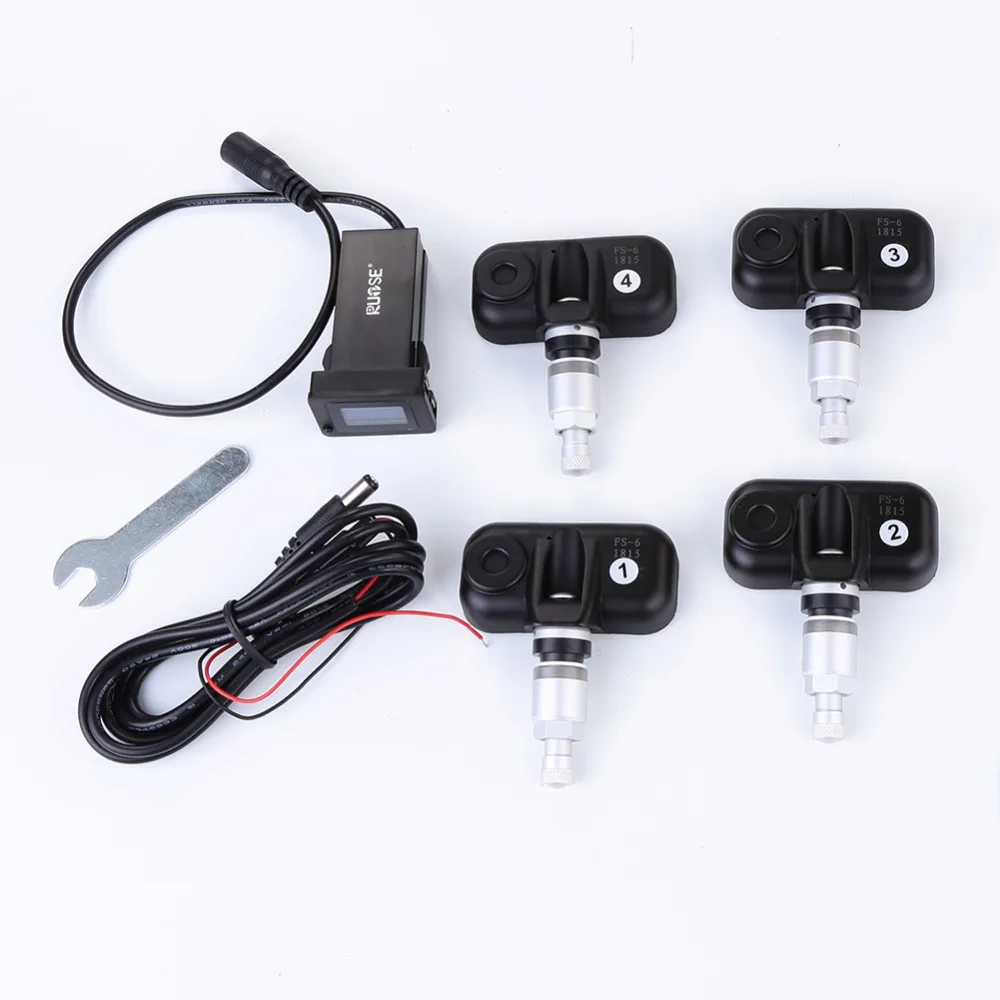 NEW TPMS Tire Pressure Monitoring System with 4 Sensors LCD Display for