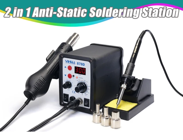 878d Soldering Station Hot Air Yihua 907a Soldering Station 878d Hot Air Gun Aliexpress