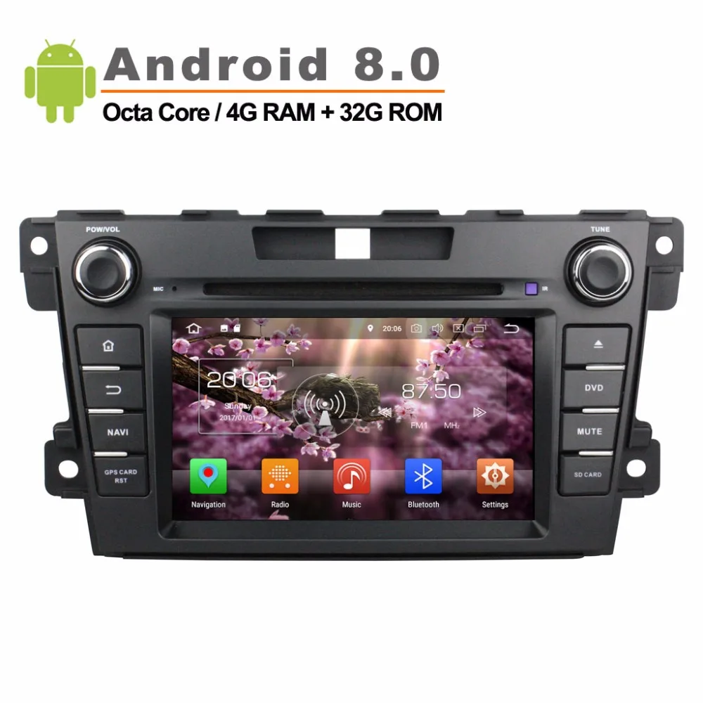 Excellent Octa Core Android 8.0 Car DVD Player for MAZDA CX-7 CX7 GPS Audio Radio 1024*600 ROM 32G 1024*600 WIFI (2012-2013) 0