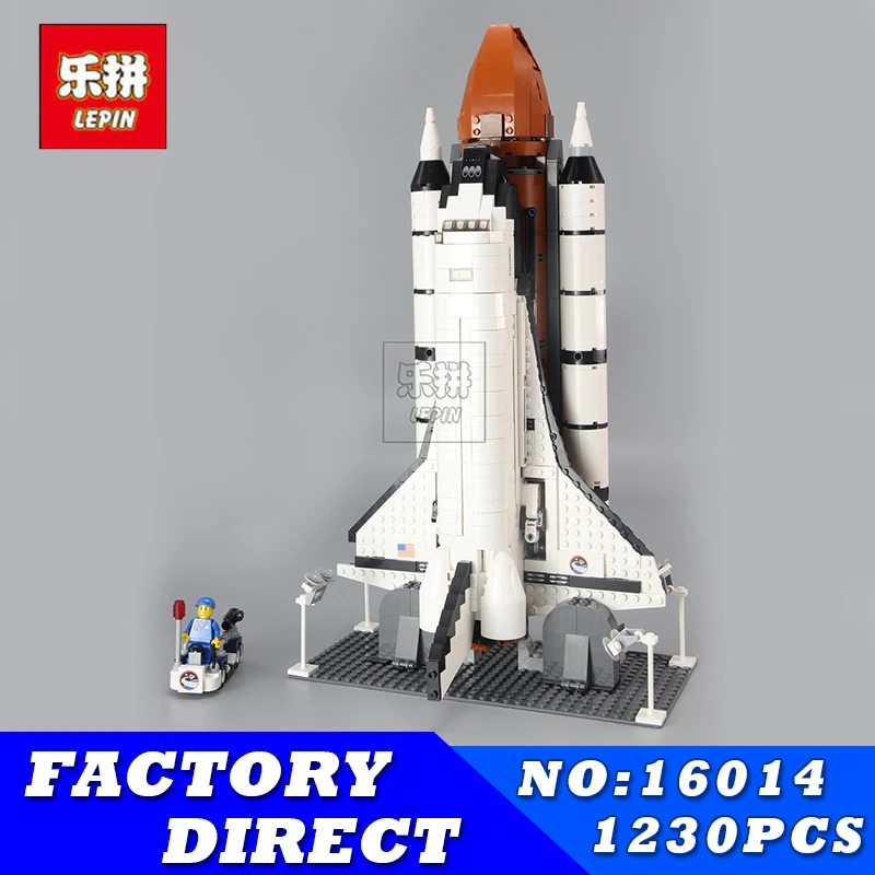 

LEPIN 16014 1230Pcs Out of Print Shtttle Expedition Spaceship Buliding Blocks Bricks for Children Toys Gift Compatible 10231