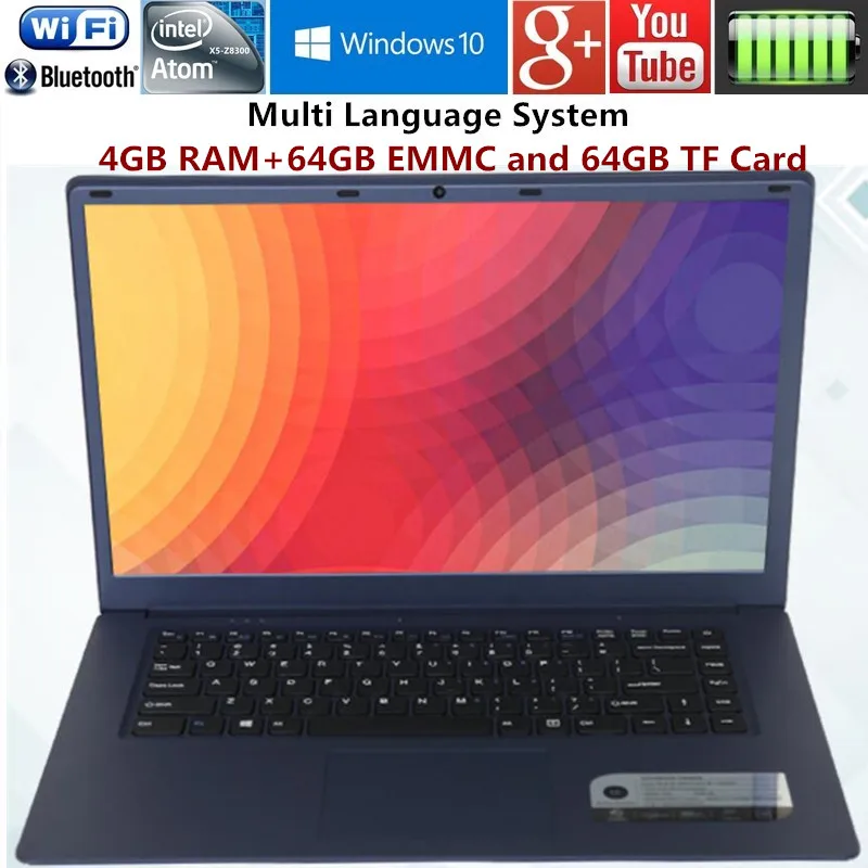 15 6 1366x768P 4G font b RAM b font 64G EMMC and 64GB TF In tel
