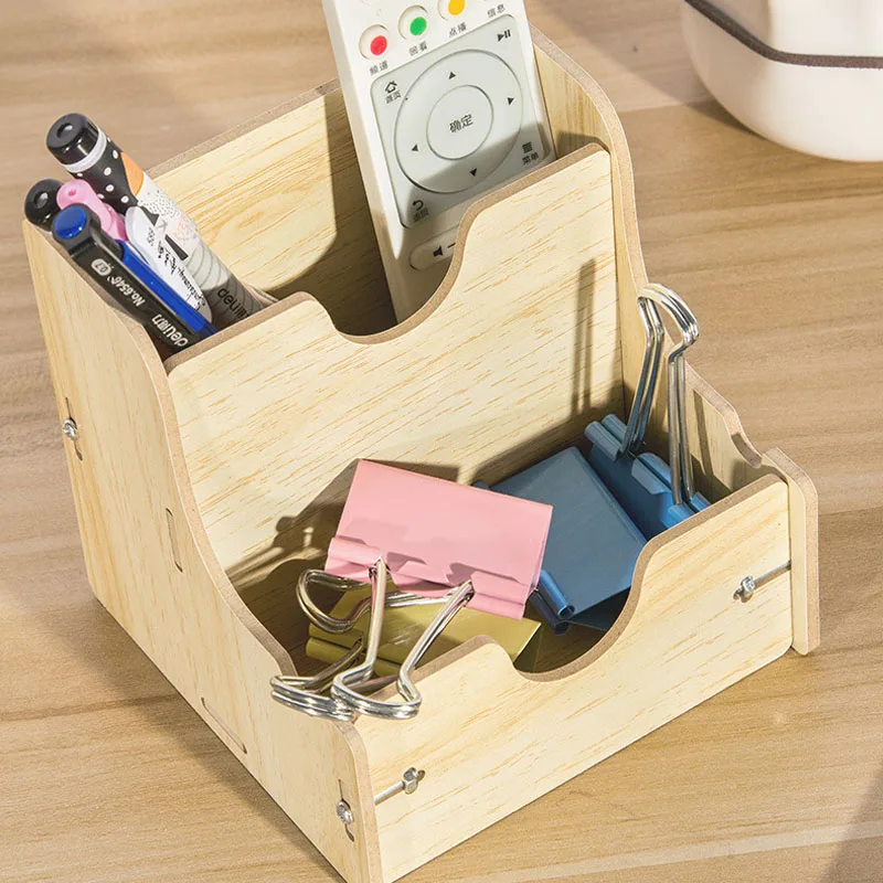 

Woode Clip Holder Dispenser Multifunctional Small Object Storage Box 11.5*11.5*11.5 cm