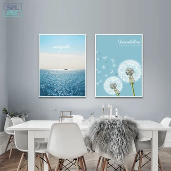 

SPLSPL Home Decor Canvas Painting Dandelion Decorative Picture Canvas Prints Modern Wall Pictures for Living Room No Frame