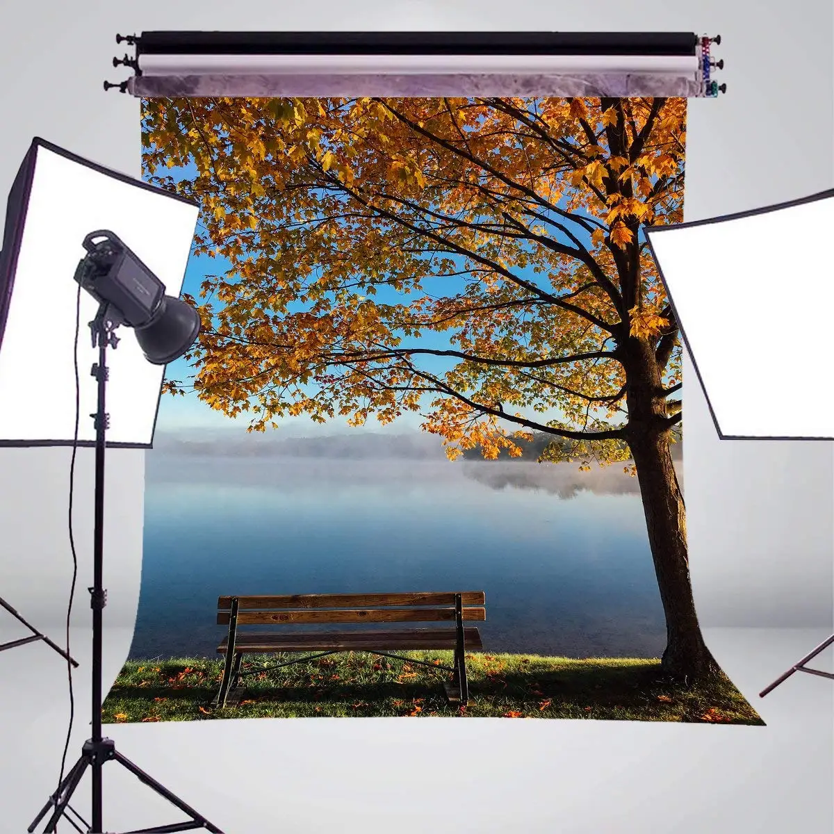Осенний фон для фотосъемки с изображением кленовых деревьев 5x7 футов гигантская