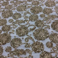 Золотой цвет 998# Добби приклеенный Блестящий ветка сверкающий Африканский индийский сетчатый тюль для распиловки/вечернее платье