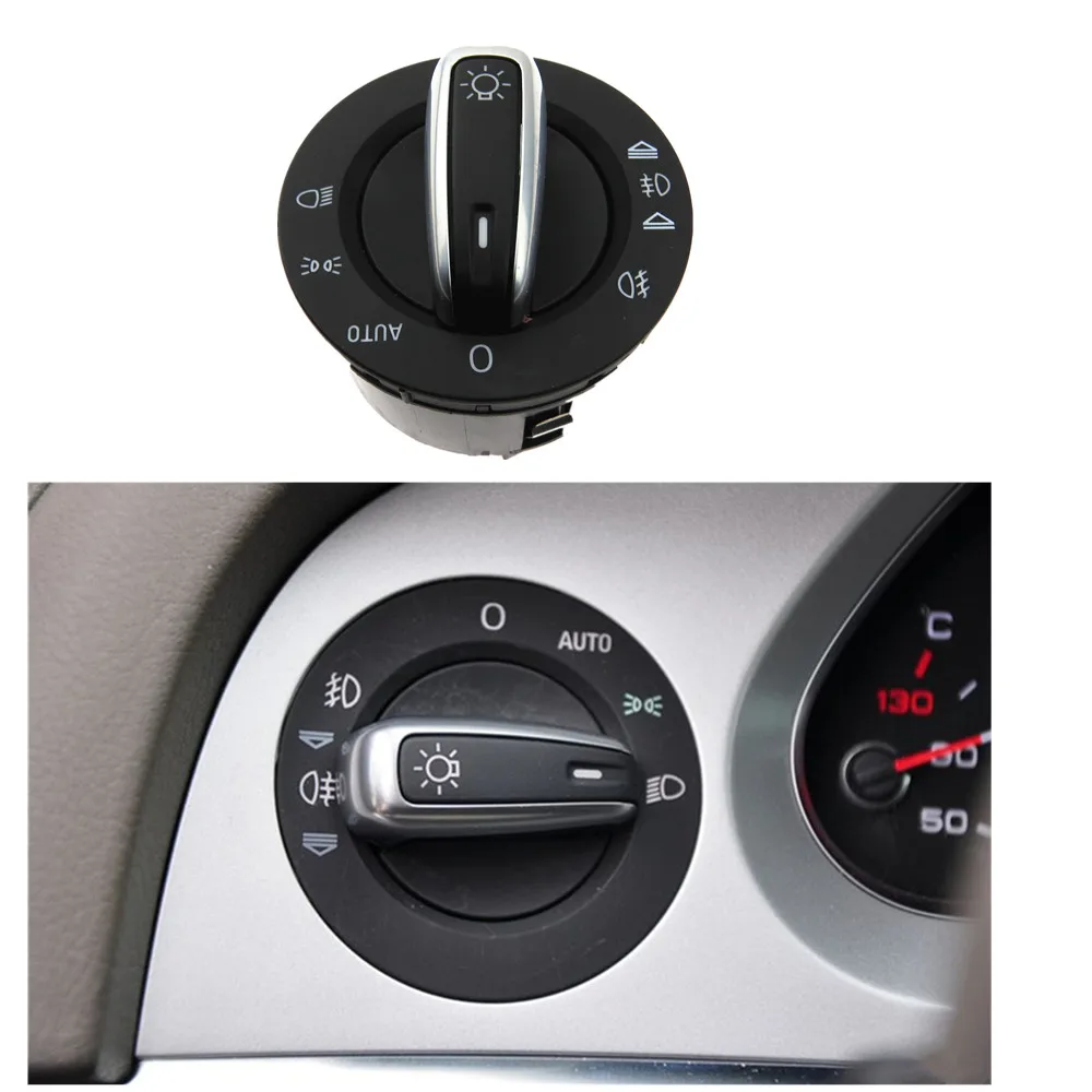 

SCJYRXS Front Chrome Head Light Adjustment Button Switch With Auto Function For Q7 RS6 A3 A6 S6 C6 A6 4FD941531 A 4FD 941 531 E