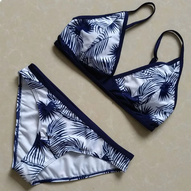 Roupa de Banho Planta de Impressão de Natação Jwainckd Biquíni Estabelecidos Mulheres Bandage Biquini 3 Cores Push Sutiã Acolchoado Maiô Feminino 9 Moda Feminina