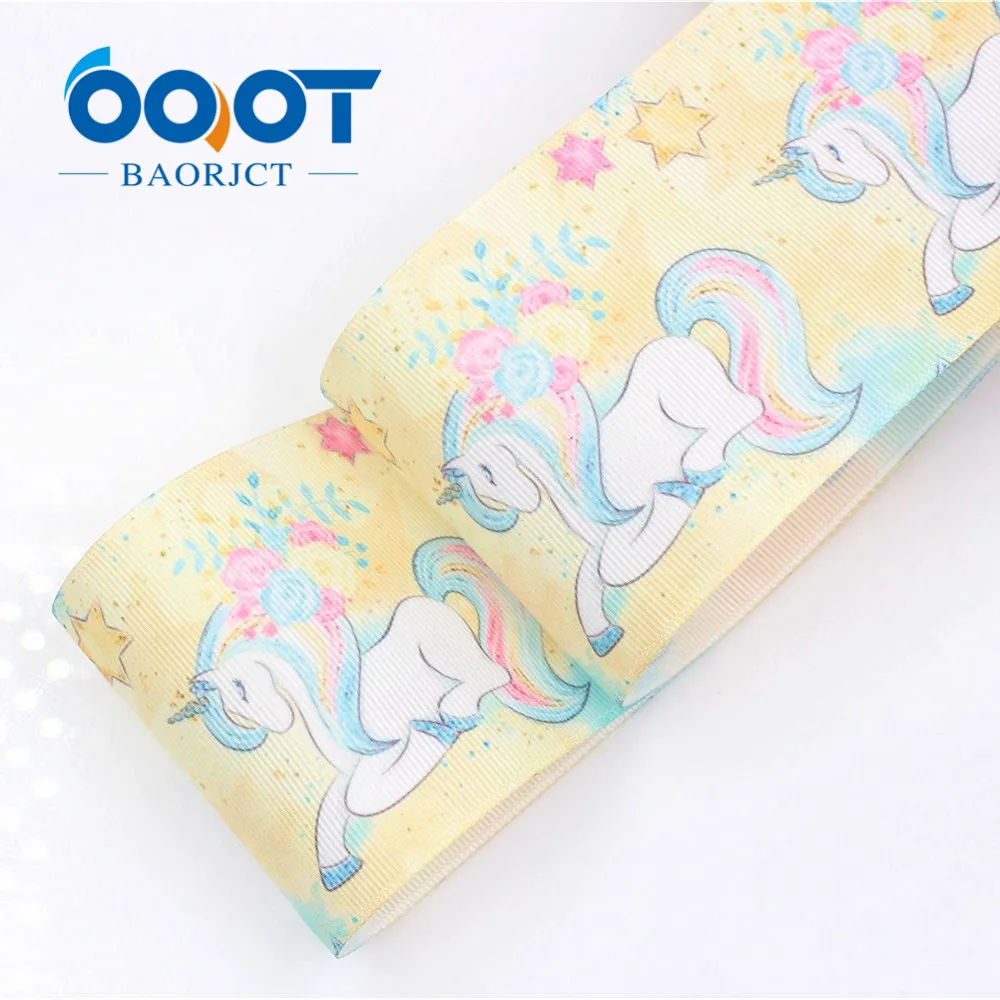 

3" Wide 75mm 10 Yard Rainbow Horse Printed Grosgrain Ribbon DIY Hair Bow Festival Wedding Party Birthday Bridal Decoration