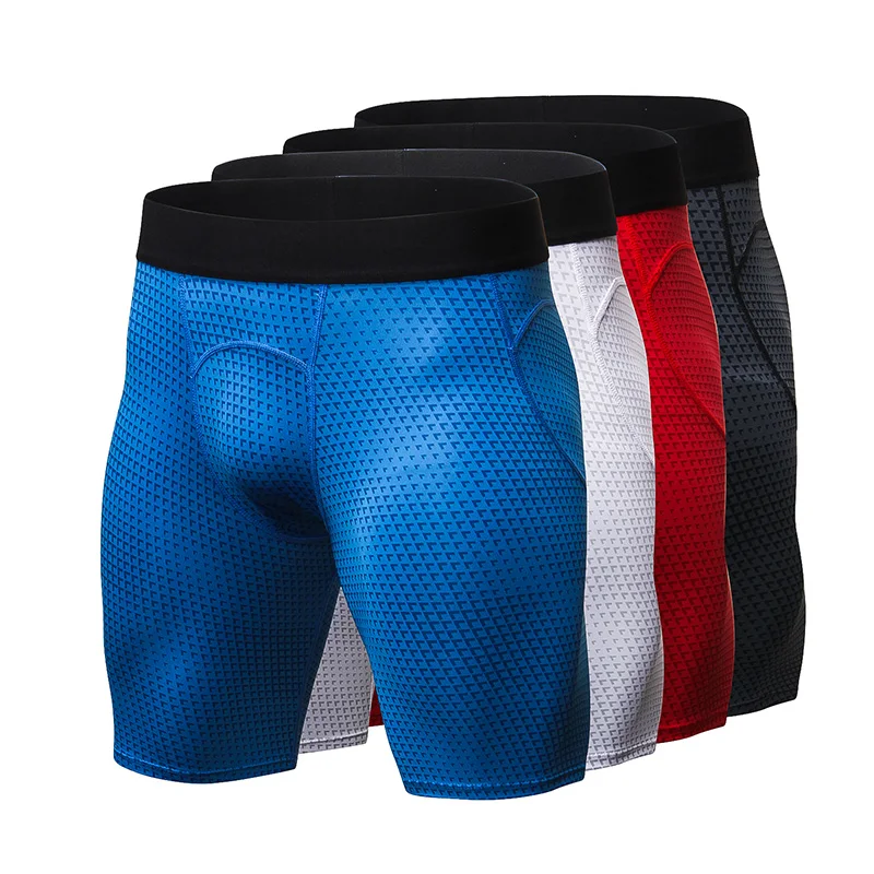 Men Running Shorts Fitness Workout Inseam Gym Shorts Male