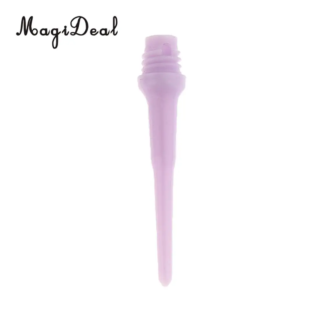 MagiDeal 100 Pieces Dart Soft Tips Points 2BA Standard Darts Needle Purple